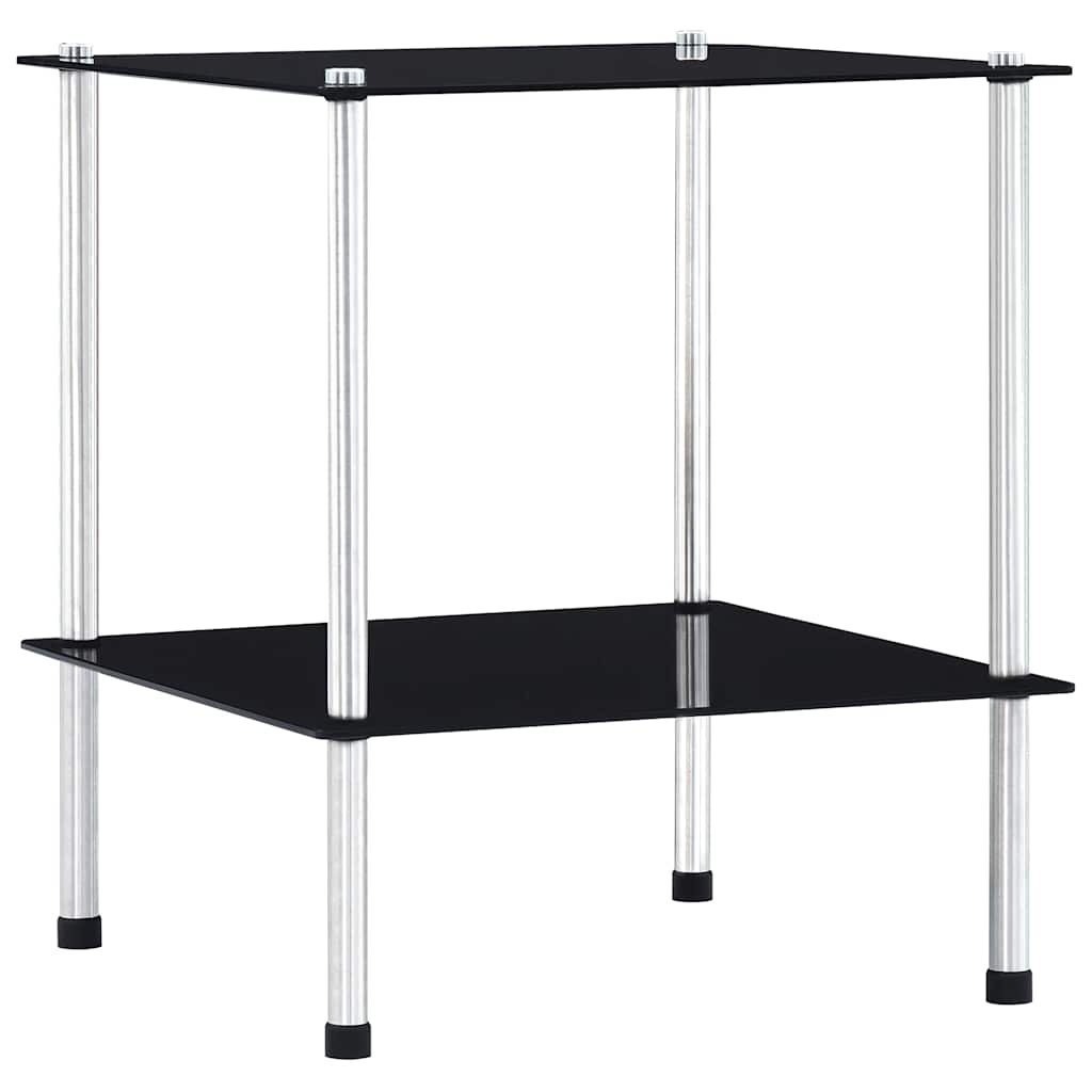 vidaXL Kastje 3-laags 40x40x67 cm gehard glas transparant