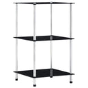vidaXL Kastje 3-laags 40x40x67 cm gehard glas transparant