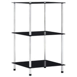 vidaXL Kastje 3-laags 40x40x67 cm gehard glas transparant