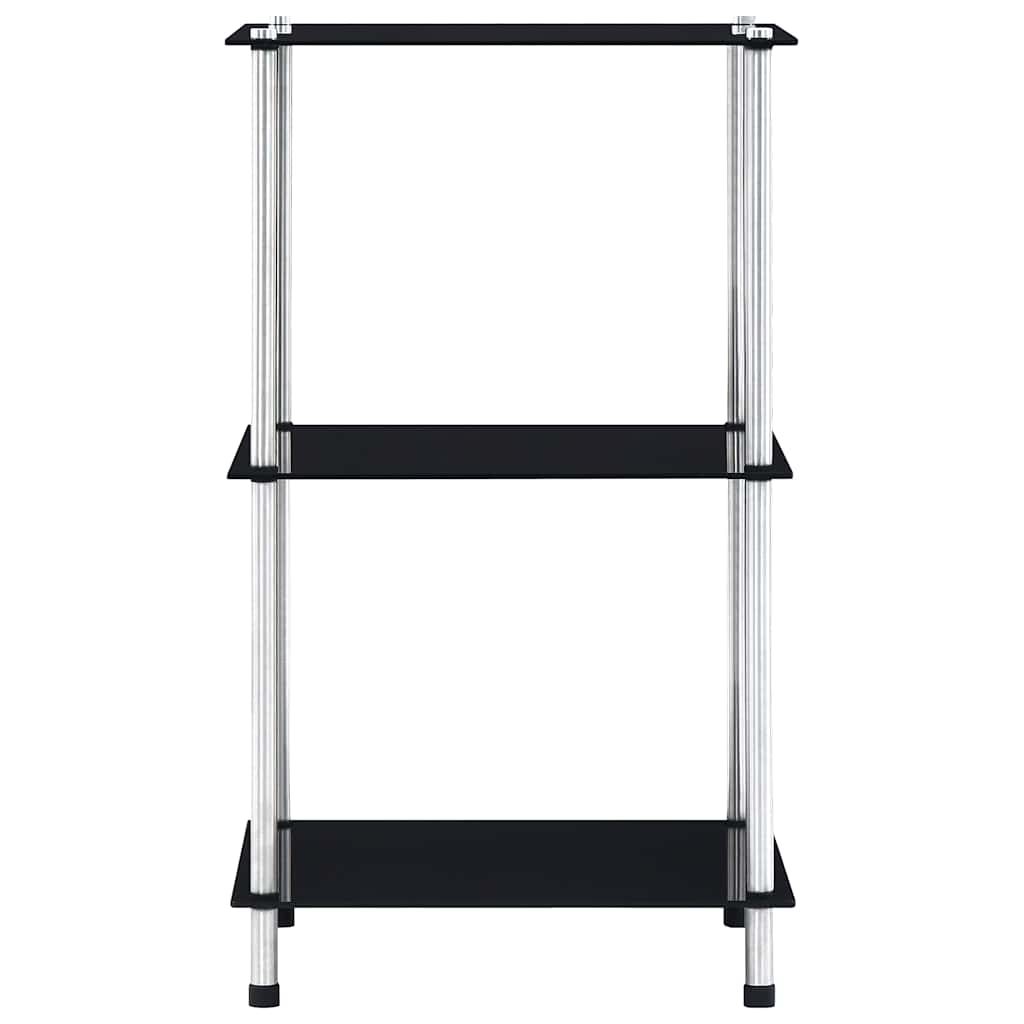 vidaXL Kastje 3-laags 40x40x67 cm gehard glas transparant