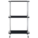 vidaXL Kastje 3-laags 40x40x67 cm gehard glas transparant