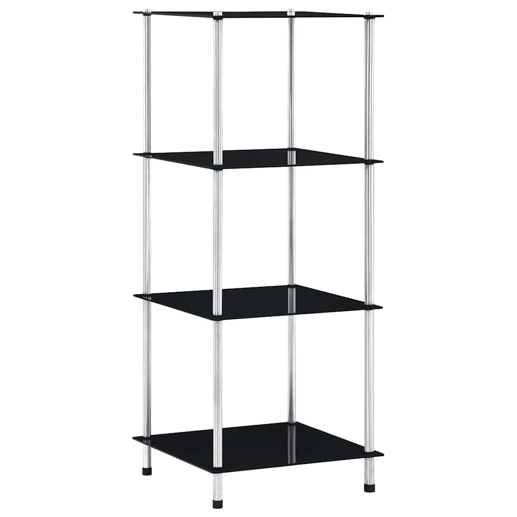 vidaXL Kastje 3-laags 40x40x67 cm gehard glas transparant