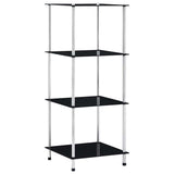 vidaXL Kastje 3-laags 40x40x67 cm gehard glas transparant