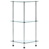 vidaXL Cabinet 3-Tier 30x30x67 cm Tempered Glass Transparent
