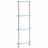 vidaXL Cabinet 3-Tier 30x30x67 cm Tempered Glass Transparent