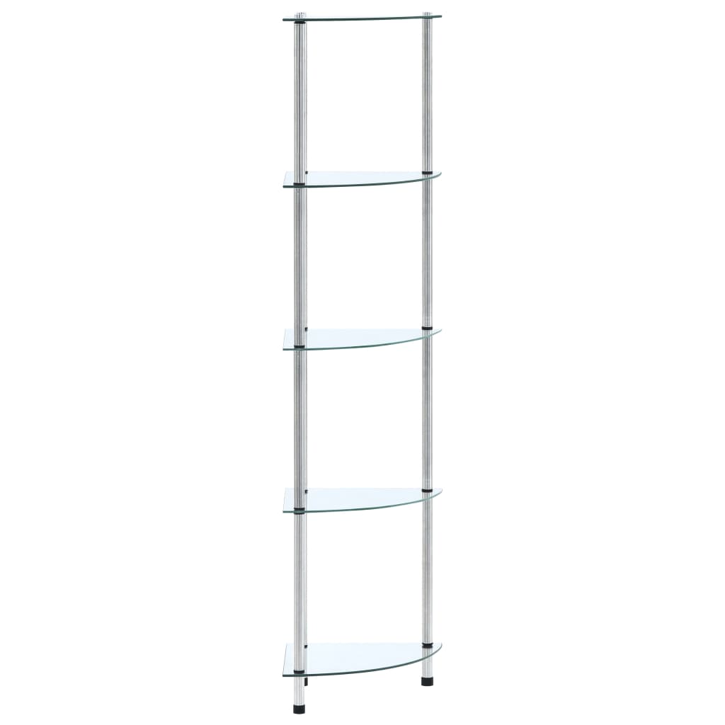 vidaXL Cabinet 3-Tier 30x30x67 cm Tempered Glass Transparent