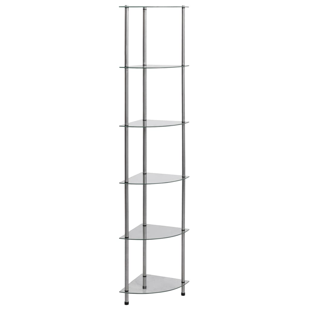 vidaXL Cabinet 3-Tier 30x30x67 cm Tempered Glass Transparent