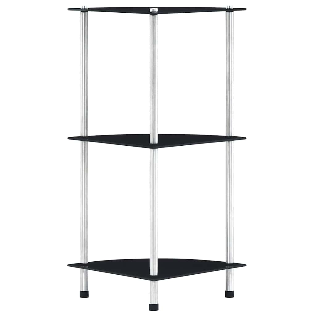 vidaXL Cabinet 3-Tier 30x30x67 cm Tempered Glass Transparent