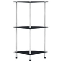 vidaXL Cabinet 3-Tier 30x30x67 cm Tempered Glass Transparent
