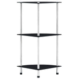 vidaXL Cabinet 3-Tier 30x30x67 cm Tempered Glass Transparent