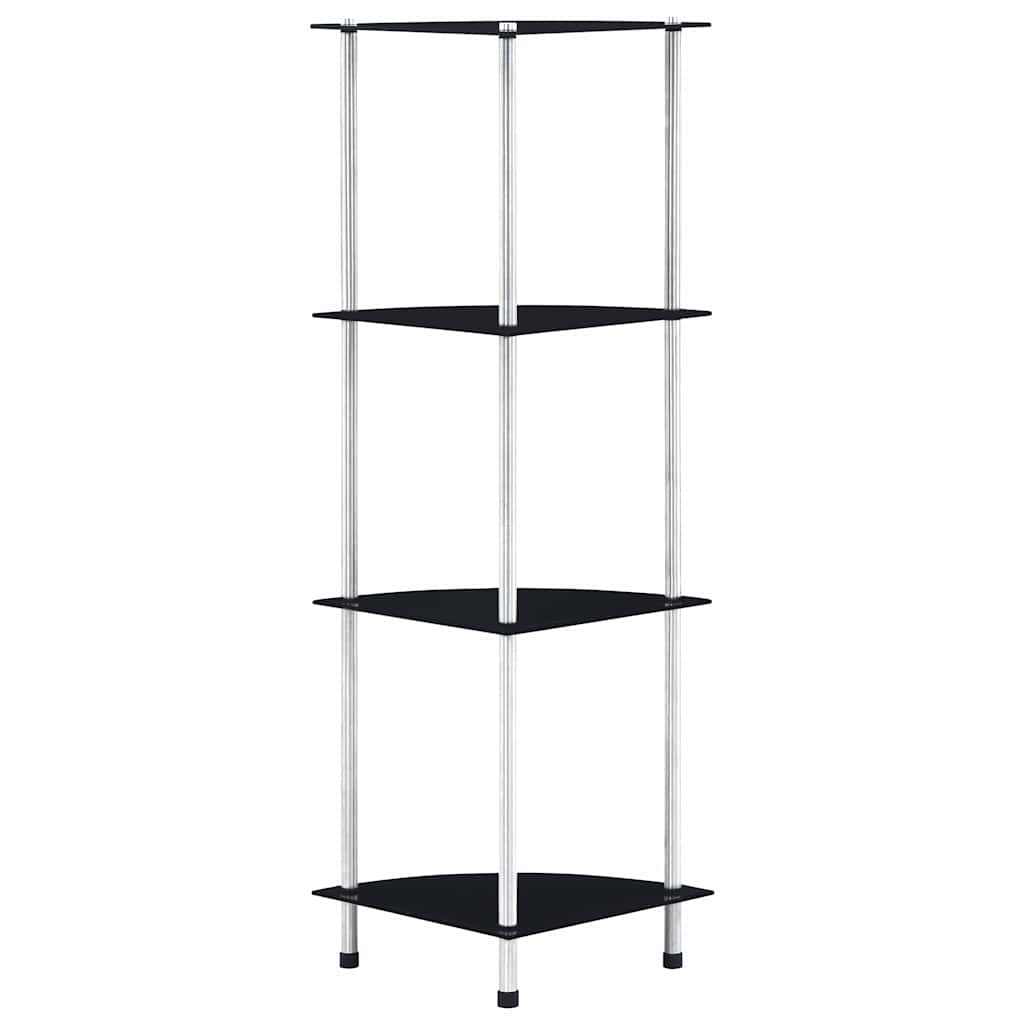 vidaXL Cabinet 3-Tier 30x30x67 cm Tempered Glass Transparent