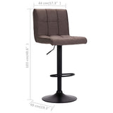 vidaXL Bar Stools 2 pcs fabric taupe