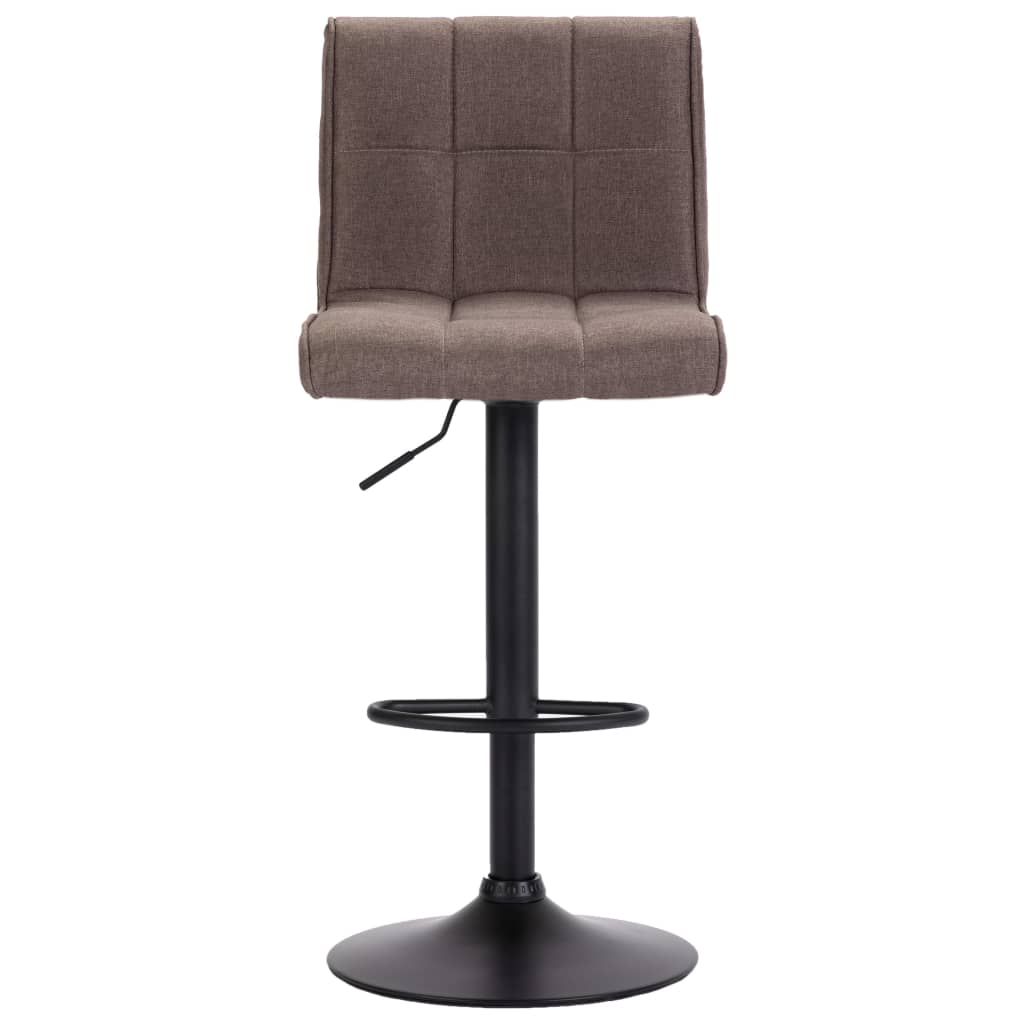vidaXL Bar Stools 2 pcs fabric taupe