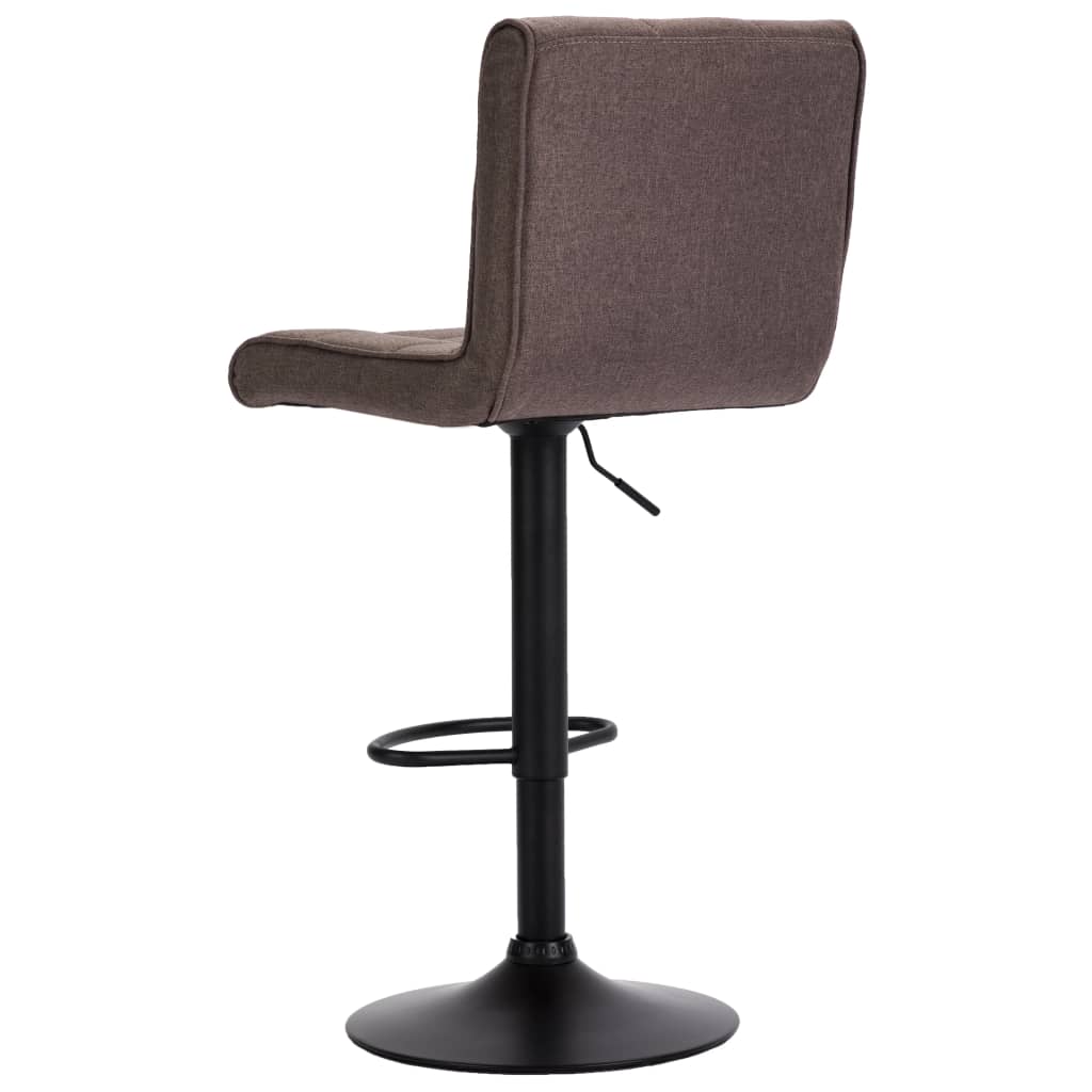 vidaXL Bar Stools 2 pcs fabric taupe