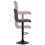vidaXL Bar Stools 2 pcs fabric taupe
