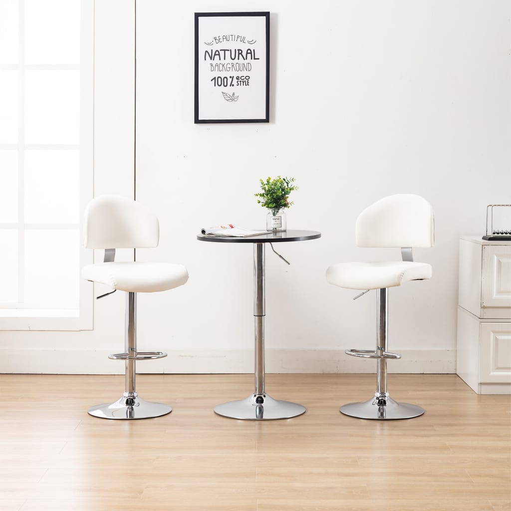 vidaXL Bar Stool Faux Leather Black