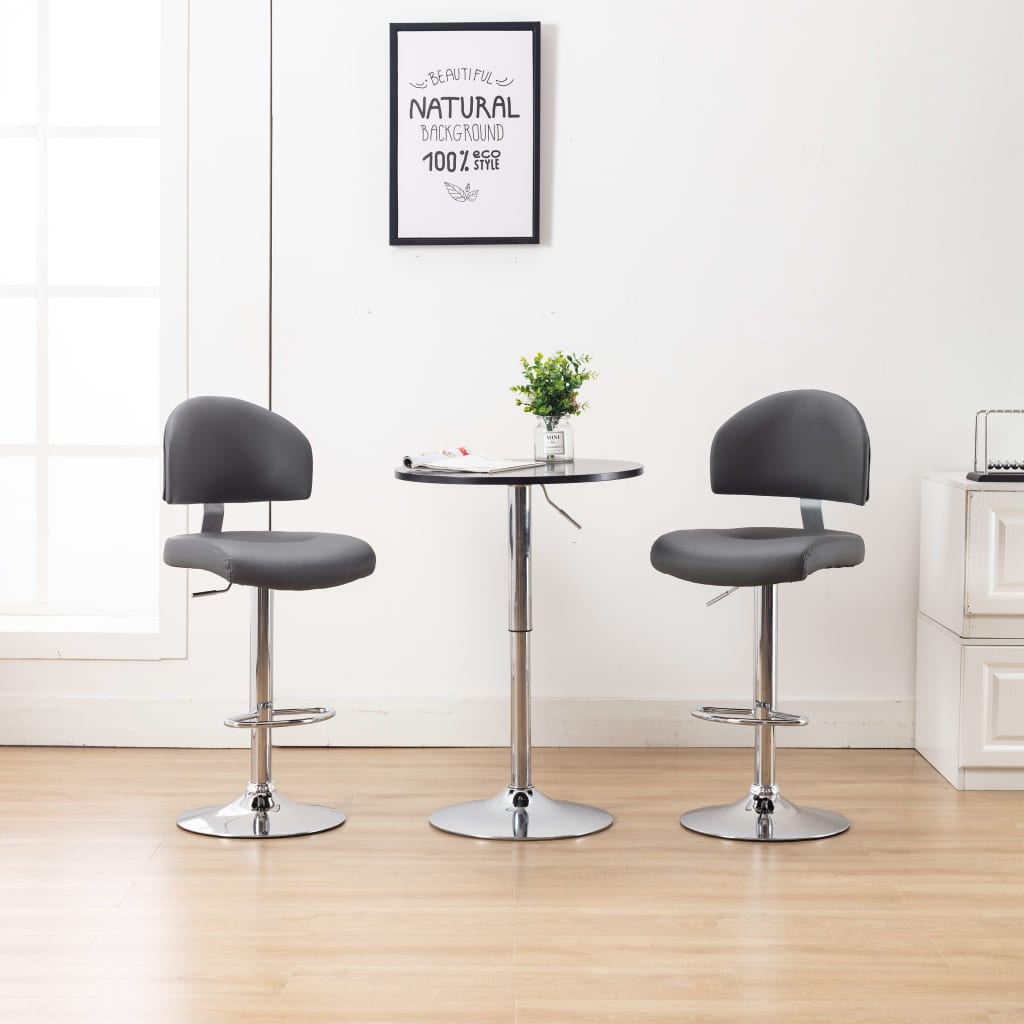 vidaXL Bar Stool Faux Leather Black