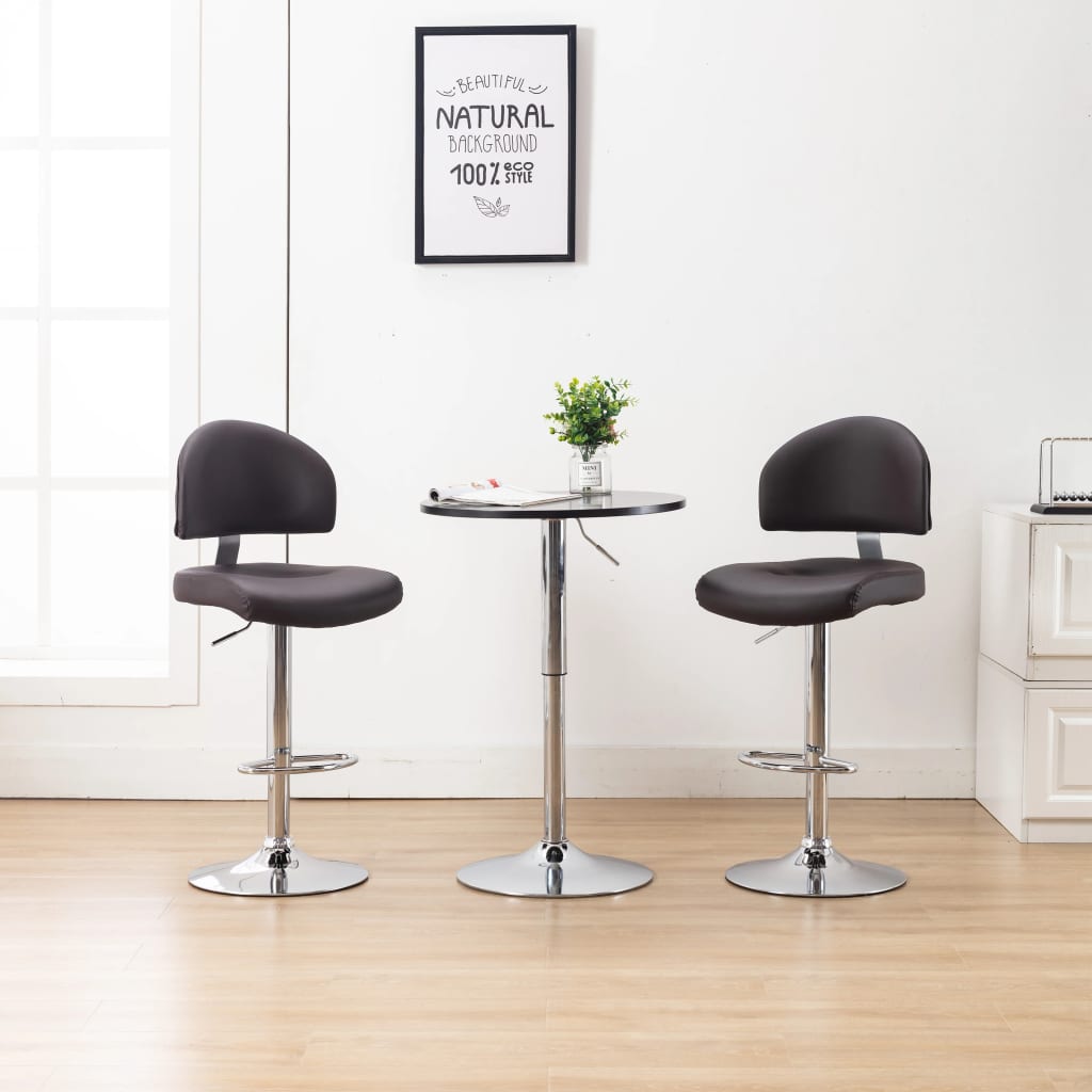 vidaXL Bar Stool Faux Leather Black