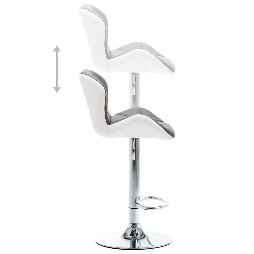 vidaXL Barkruk Grijs 44 x 48 x 105,5 cm Kunstleer