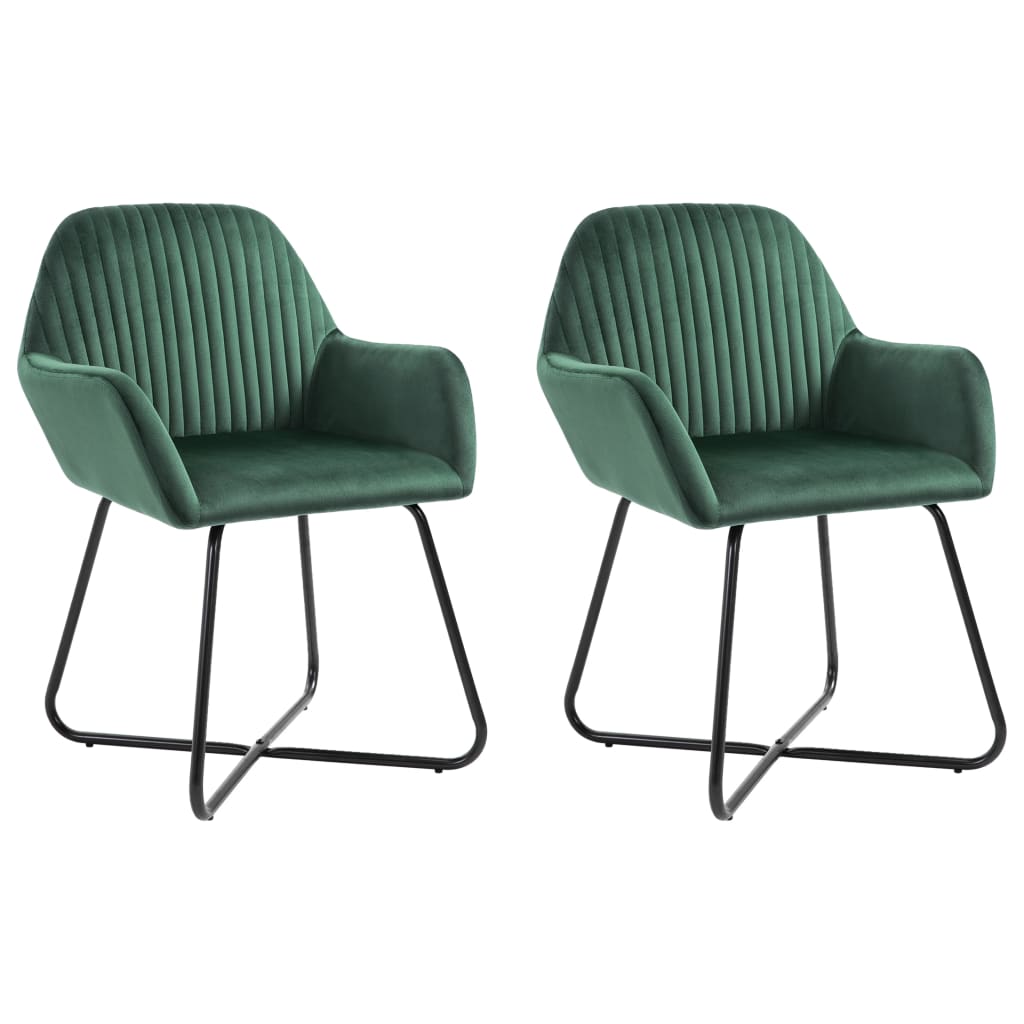 vidaXL Eetkamerstoelen 2 st fluweel bleu