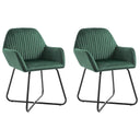 vidaXL Eetkamerstoelen 2 st fluweel blauw
