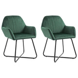 vidaXL Eetkamerstoelen 2 st fluweel bleu