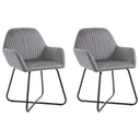 vidaXL Eetkamerstoelen 2 st fluweel blauw