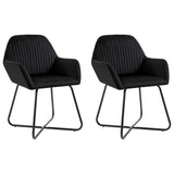 vidaXL Eetkamerstoelen 2 st fluweel bleu