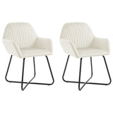 vidaXL Eetkamerstoelen 2 st fluweel bleu