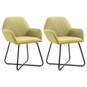 vidaXL Eetkamerstoelen 2 st stof lichtgrijs