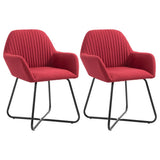 vidaXL Eetkamerstoelen 2 st stof lichtgrijs