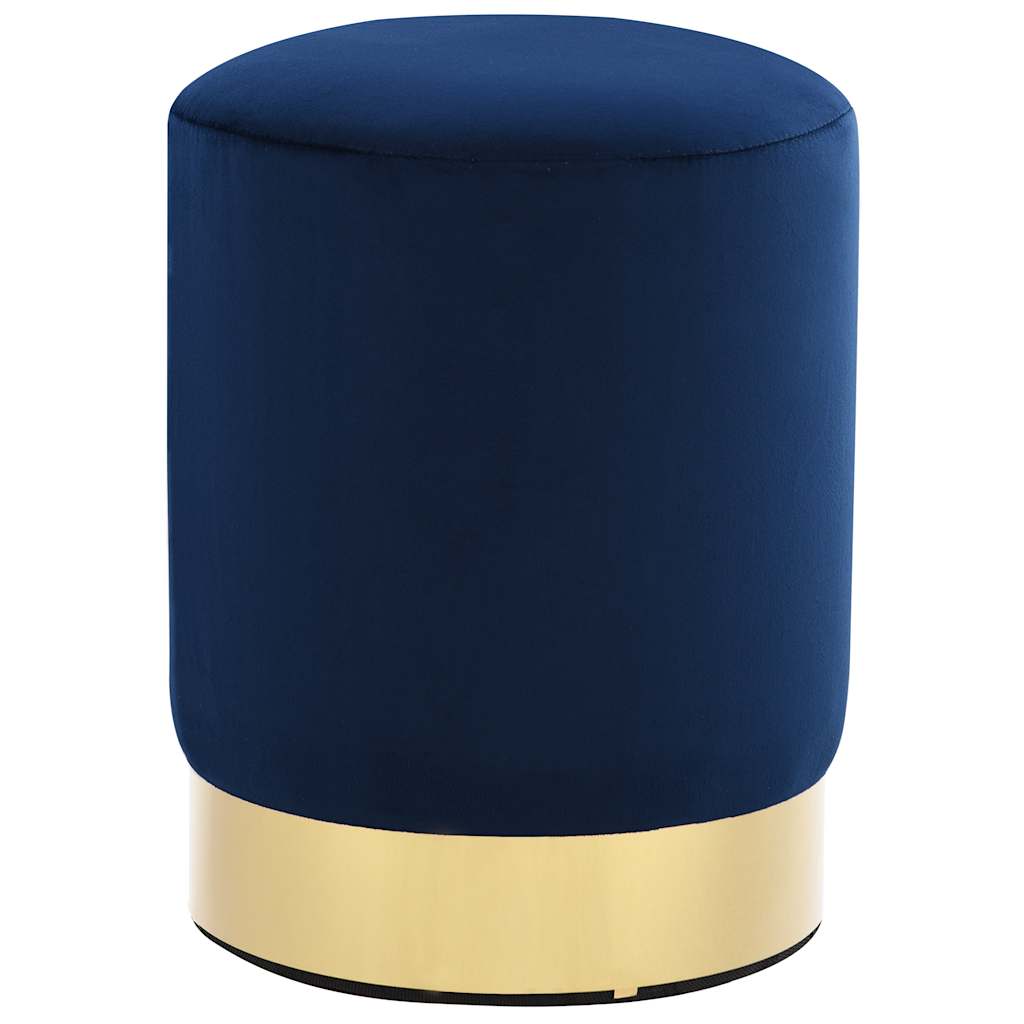vidaXL Stool velvet 28 x 36 cm dark green and gold
