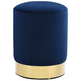 vidaXL Stool velvet 28 x 36 cm dark green and gold
