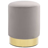 vidaXL Stool velvet 28 x 36 cm dark green and gold