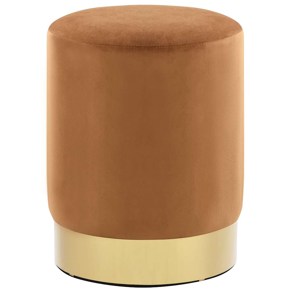 vidaXL Stool velvet 28 x 36 cm dark green and gold