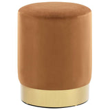 vidaXL Stool velvet 28 x 36 cm dark green and gold