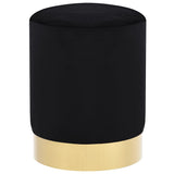 vidaXL Stool velvet 28 x 36 cm dark green and gold