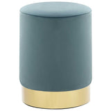 vidaXL Stool velvet 28 x 36 cm dark green and gold