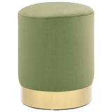 vidaXL Stool velvet 28 x 36 cm dark green and gold
