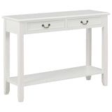vidaXL Wandtafel 110x35x80 cm hout wit