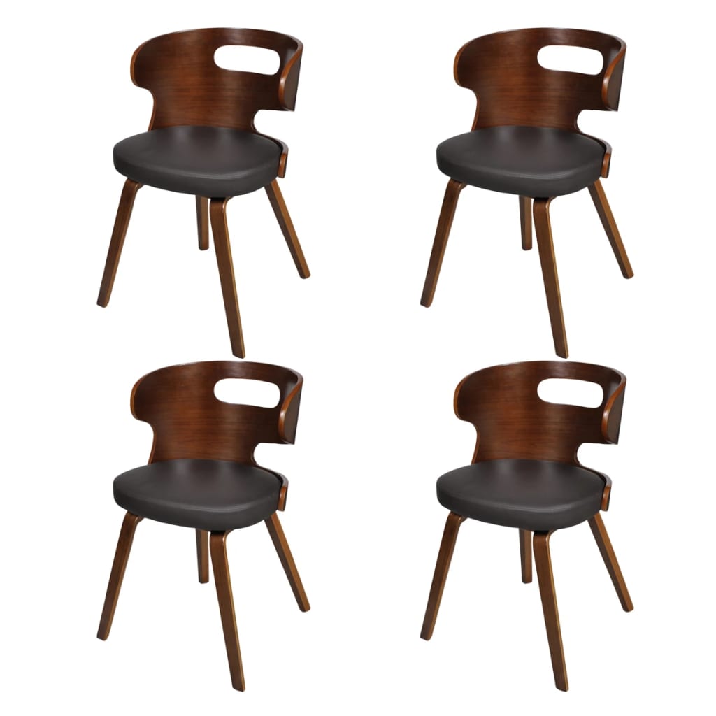 vidaXL Dining Chairs 2 pcs Faux Leather Brown