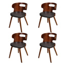 vidaXL Eetkamerstoelen 2 st kunstleer bruin