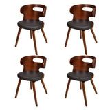 vidaXL Dining Chairs 2 pcs Faux Leather Brown