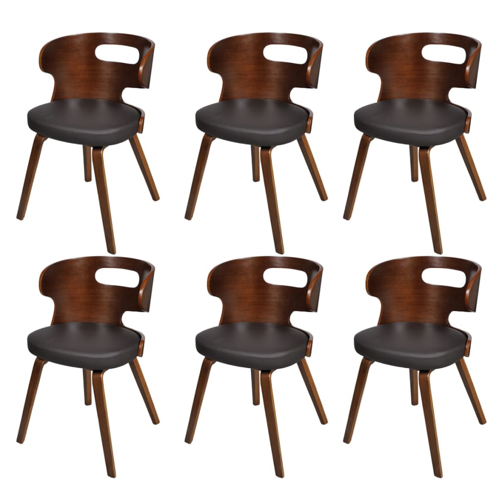 vidaXL Dining Chairs 2 pcs Faux Leather Brown