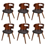 vidaXL Dining Chairs 2 pcs Faux Leather Brown