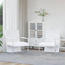vidaXL Fauteuils 2 st met chroom frame kunstleer zwart