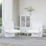 vidaXL Fauteuils 2 st met chroom frame kunstleer zwart