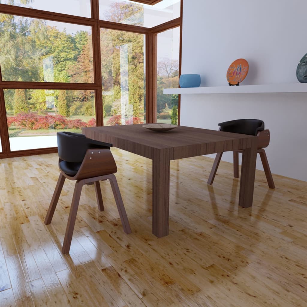 vidaXL Dining Chair Bentwood and Faux Leather