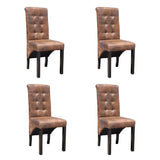 vidaXL Eetkamerstoelen 2 st kunstleer bruin