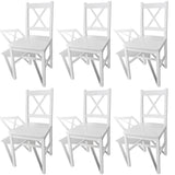 vidaXL Eetkamerstoelen 4 st grenenhout wit